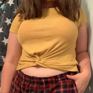 yellow knot top